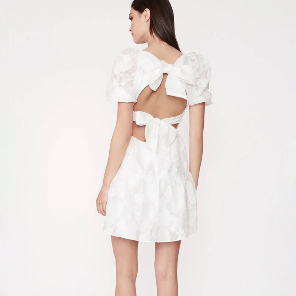BARBOT Frankie Tiered mini dress in ivory